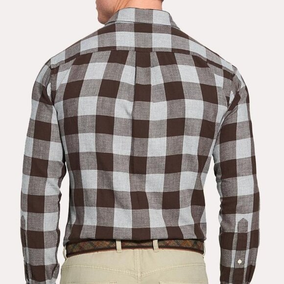 Peter Millar Kent Buffalo Check Button Down Cotton Long Sleeve Shirt Large - Picture 2 of 11